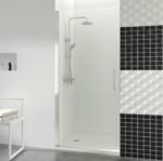 Mampara ducha frontal abatible OPEN con cierre imán a pared