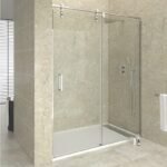 Mampara acero inoxidable fijo + corredera MOVING
