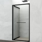 Mampara ducha frontal plegable SPAZIO COMBI A NEGRA - Imagen 2