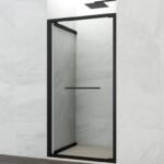 Mampara ducha frontal plegable SPAZIO COMBI A NEGRA - Imagen 2