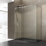 Mampara INOX fijo + corredera + lateral fijo FUTURA