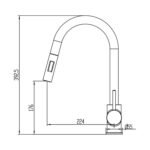 Grifo de cocina EXTRAIBLE ROUND ACERO - Imagen 2