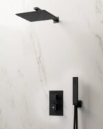 Conjunto de ducha empotrable termostático ORION NEGRO - Imagen 2