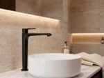 Grifo monomando lavabo caño alto FIORE NEGRO MATE - Imagen 3