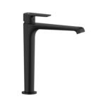 Grifo monomando lavabo caño alto FIORE NEGRO MATE