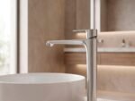 Grifo monomando lavabo caño alto FIORE níquel PVD cepillado - Imagen 2