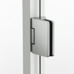 Mampara ducha 1 puerta abatible GLASS bisagra a perfil Níquel - Imagen 2