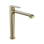Grifo monomando lavabo caño alto FIORE níquel PVD cepillado