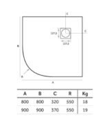 Plato de ducha semicircular carga mineral Alexia - Imagen 6