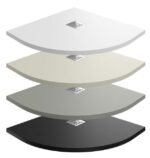 Plato de ducha semicircular carga mineral Alexia