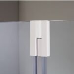 Mampara cristal Fijo + Abatible SCREEN MOVING BLANCA BISAGRA - Imagen 3
