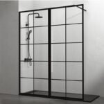Mampara cristal fijo SCREEN XXL BLACK CHESS
